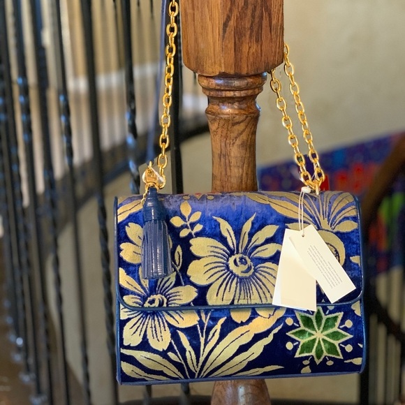 TORY BURCH FLEMING COSMIC FLORAL LG SHOULDER BAG - Picture 7 of 11